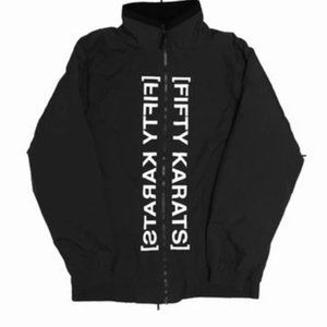 Fifty Karats Black Jacket with Collar "MAKE MONEY NOT FRIENDS" Size S/P